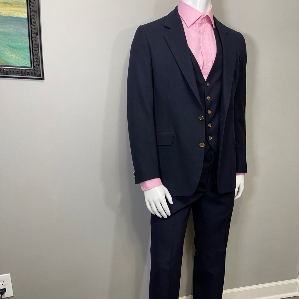 Yves saint Laurent three piece wool suit size 42M